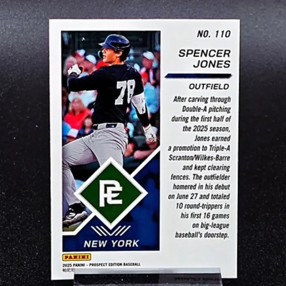 Spencer Jones Bowman Chrome Mojo Fireworks Holo New York Yankees Top Prospect